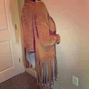 Brown fringe jacket